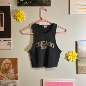 Garage cropped muscle tank top - Black - Size S :)